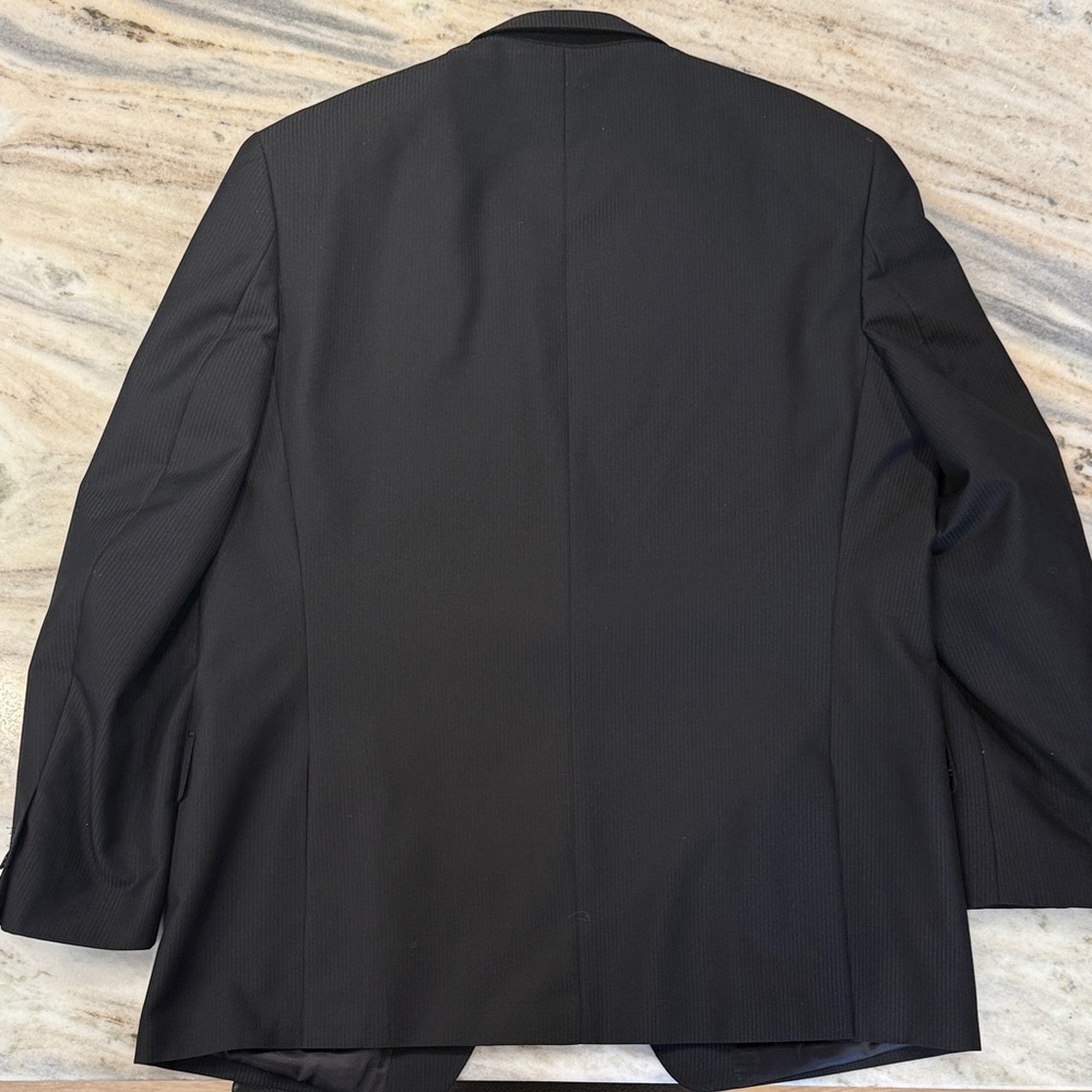 Apt 9 Classic Black Men's Suit Sz 46R- pants 36x32 - Picture 9 of 15